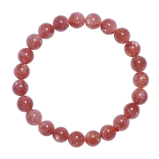 珂拉咪 天然金草莓晶金太阳石手链女 水晶手串礼物时尚饰品精品款