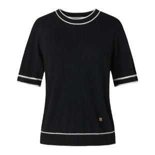 IMM尹默春优质巴素兰澳美丽诺羊毛H版型小圆领毛针织衫女