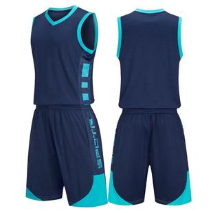 新款篮球服套装男定制吸汗透气学生运动比赛球衣联赛队服可印字号