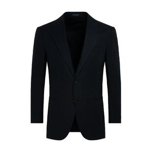 SUITSUPPLY藏青色棉外套宽松慵懒休闲男士西装上衣