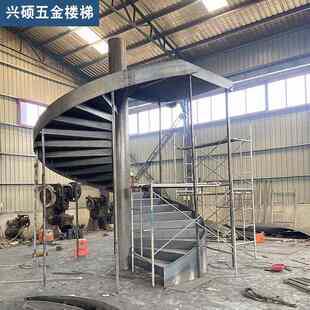 定制旋转卷板楼梯弧形商场家用楼梯别墅钢结构楼梯生产安装一体