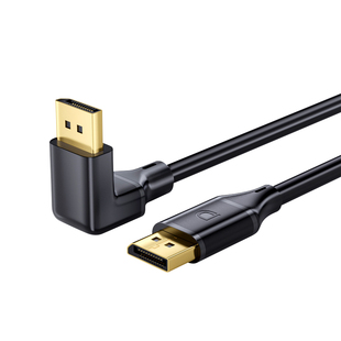 绿众 90度直角DP1.4弯头dp4k高清连接线电脑显示器投影电竞视频线