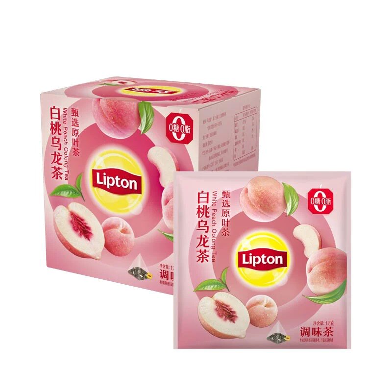 Lipton立顿水果茶茉莉花茶柠檬红茶白桃乌龙玫瑰花三角茶包调味茶