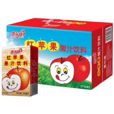 惠尔康红苹果汁饮料248ml*16盒