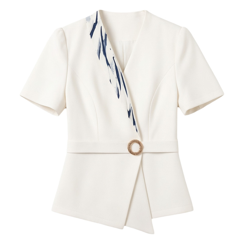 酒店夜总会短袖收腰显瘦工作服