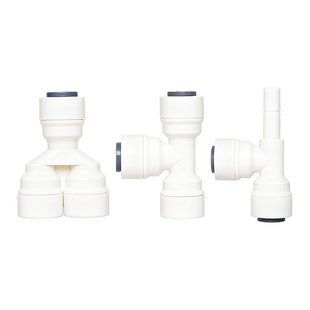 中荷净水器接头2分3分三通纯水机快接免卡三通系列接头通用配件