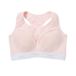 PEACH JOHN/蜜桃派PJ BASIC 混棉LOGO交叉背无钢圈文胸自然运动