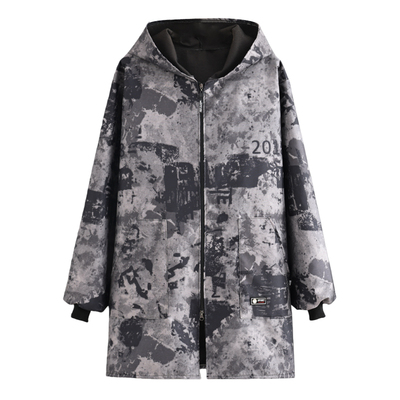 冬季加绒男士围裙连帽罩衣