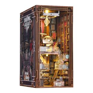 杰伊•沃克私人图书馆积木木质拼图书立diy小屋摆件小房子减压