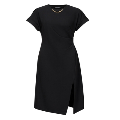 仿佛开叉连衣裙气质通勤