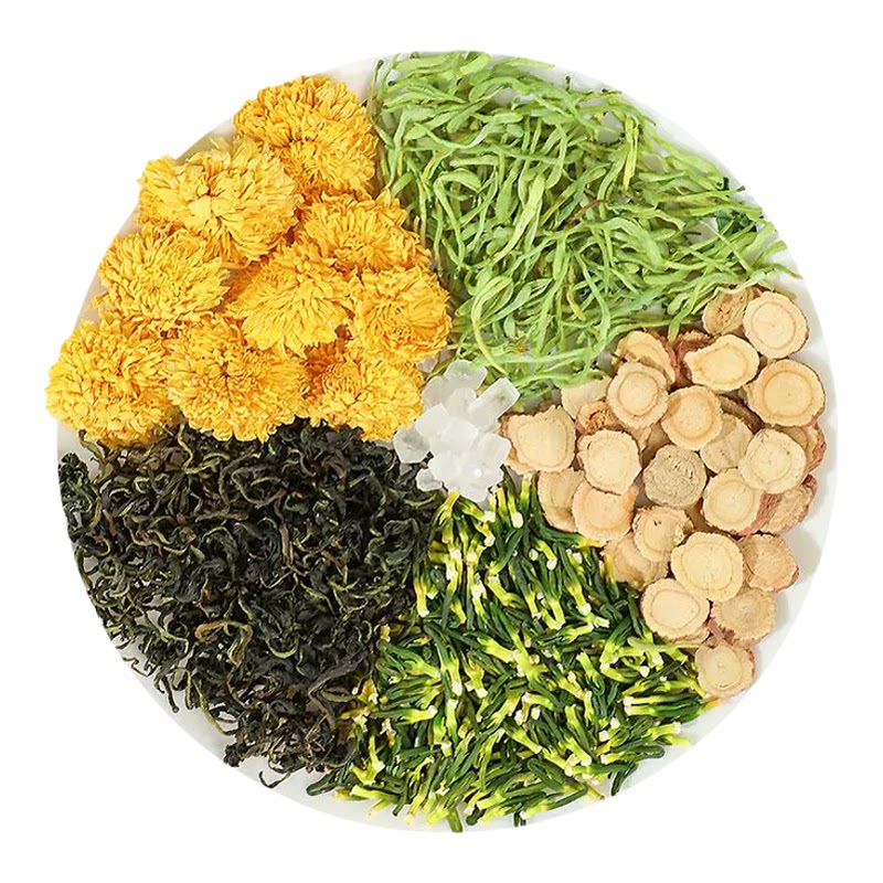 莲子芯菊花金银花去火解清心火毒去养生茶肝火正品官方旗舰店泡水