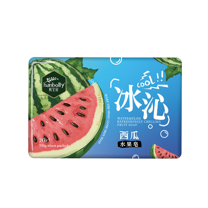韩宝莉西瓜香皂洗澡洗脸冰凉爽感
