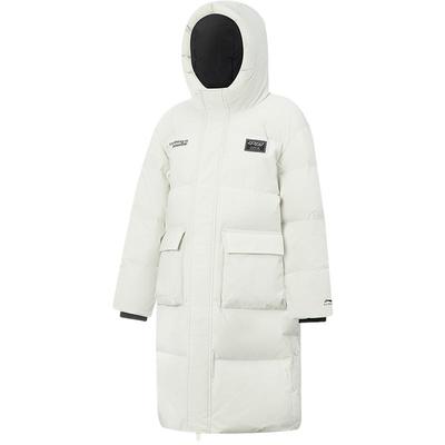 李宁童防泼水男女同款长羽绒服