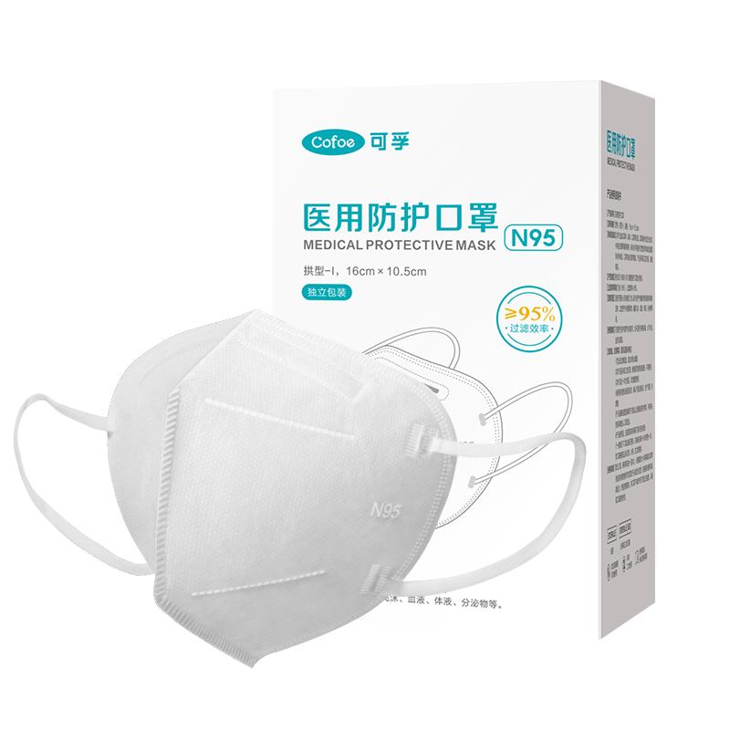 可孚n95级医用防护口罩一次性医疗官方正品灭菌独立装防工业粉尘