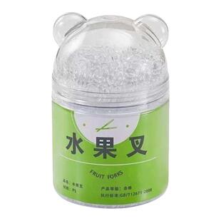 2元一次性水果叉子加厚加硬食品级塑料透明叉KTV商用月饼蛋糕签子