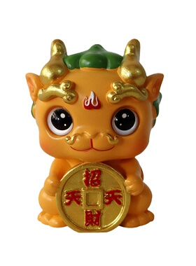 树脂招财办公室书房生肖龙装饰品