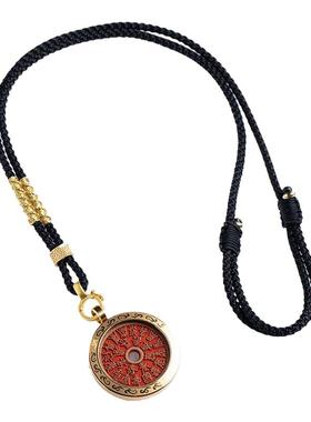 朱砂平安福牌项链男士吊坠送老师