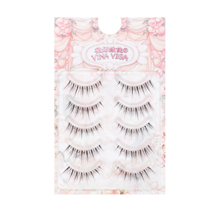 眼尾加长《MD33》整簇假睫毛前短后长自然仿真易用透明细梗裸妆