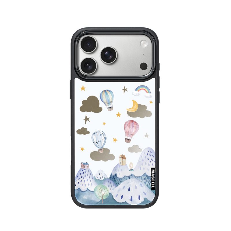 MASFEIL × 热气球环游适用苹果17Promax手机壳新款Ro2磁吸支点支架iPhone17Pro套高级感16pm镜面子全包网红