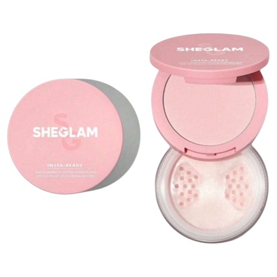 现货！月宝啵啵推荐sheglam粉饼二合一全脸定妆控油持久透明蜜粉