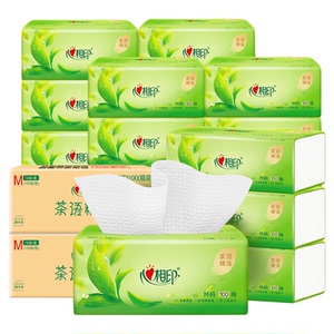 心相印抽纸家用整箱纸巾M码纸抽