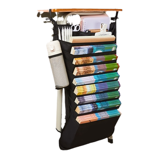 课桌收纳书袋学生书桌挂袋高中生侧边收纳袋挂书袋整理神器桌边书挂袋初中生放书大容量桌面书立ins书本收纳