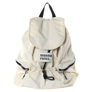 MASMARULEZ官方正品现货 翻盖双肩包String flap backpack Ivory