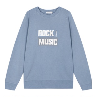 MOUSSY 冬季新品休闲慵懒字母印花oversize卫衣028IAB90-1033