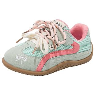 红蜻蜓女童鞋子红色儿童德训运动板鞋2026新款小女孩宝宝大童轻便