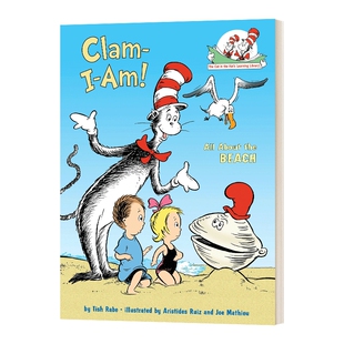 英文原版 精装绘本 Clam-I-Am! All about the Beach 苏斯博士 戴帽子的猫图书馆 海滩 英文版 进口英语原版书籍儿童全英语书