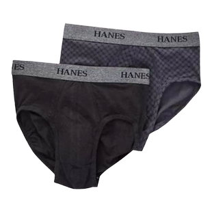 HANES/恒适男内裤三角裤5条装高腰纯色透气弹力亲肤直邮H300365