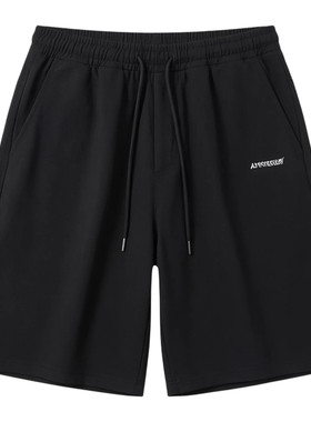 夏季薄款宽松休闲冰丝短裤子男孩
