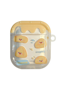 苹果耳机保护壳适用airpodspro2可爱挂件卡扣防丢airpods4保护壳iPad无线蓝牙耳机软壳防摔卡通芝士表情配饰