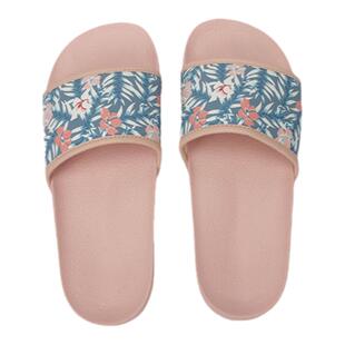 现货包邮ROXY2025年新款夏季粉色女童凉拖鞋软底防滑韩版一字拖ev