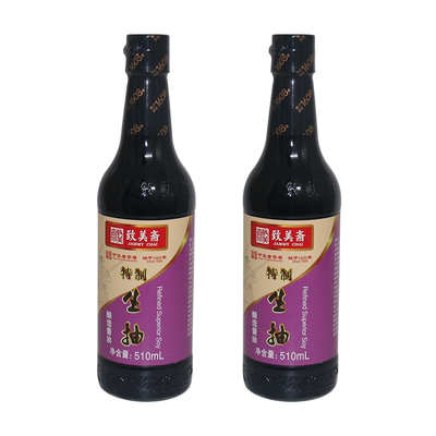 2支装致美斋特制生抽大豆酱油