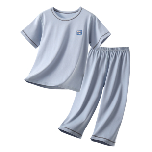 儿童睡衣男童夏季纯棉短袖薄款2026新款男孩夏款青少年男童家居服