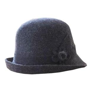 新款羊毛帽子女款冬季保暖复古法式秋天帽子女洋气时髦显脸小礼帽