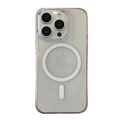 适用苹果磁吸手机壳透明不易发黄