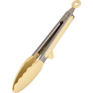 摩登主妇硅胶夹子食品夹厨房防烫夹不锈钢烤肉工具烧烤煎牛排专用