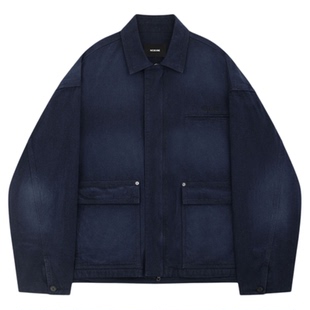 【明星同款】WE11DONE25早秋男士褪色效果工装夹克时尚外套