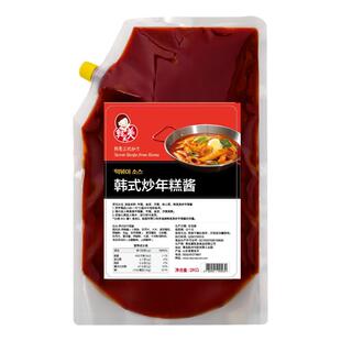 韩美美韩式炒年糕酱2kg大包装商用韩式辣酱炒年糕甜辣味拌饭酱