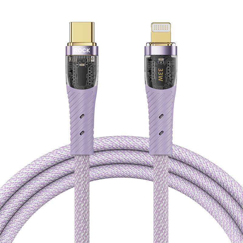 ROCK适用苹果17Pro数据线15充电线pd快充13线iphone16手机100W车载ipadpro三头14三合一闪充