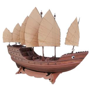 古代帆船模型装饰摆件一帆风顺木质船明朝郑和下西洋仿真木船成品