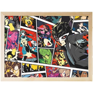 女神异闻录P5R 雨宫莲 高卷杏 佐仓双叶 新岛真 动漫周边海报挂画