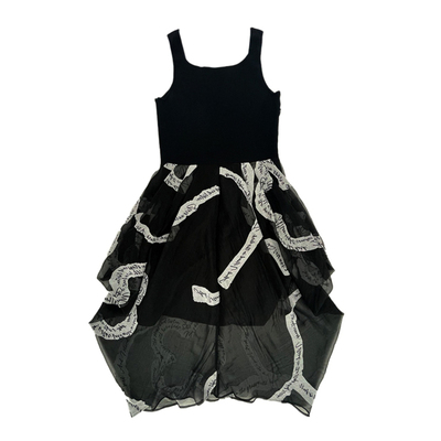 H·GENTEEL荷高春夏女提花欧根纱剪裁连衣裙