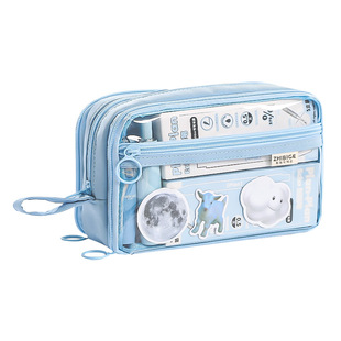 三年二班笔袋大容量2024年新款文具盒女生高颜值ins风小学生初中生铅笔盒男生女孩小学生高中多功能铅笔袋