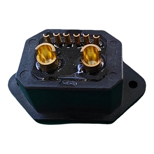 铁塔光宇雅迪电动车电池2+6品字头公座镀金连接器公母换租电插头