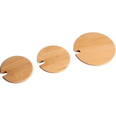 马克杯木盖耐摔 原木竹盖子创意有孔杯盖直径6 7 8 9cm包邮