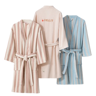 三利颜究所纯棉浴袍女款吸水速干四季通用洗澡浴衣2026全棉睡袍男