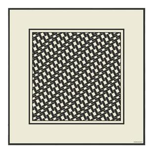 Tender Society  T for Tender系列黑白老花T纹丝巾